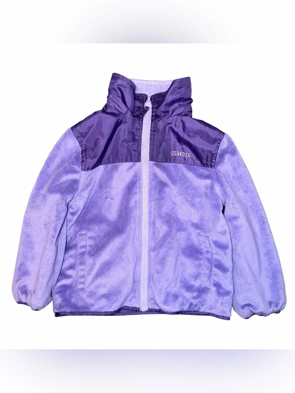 OshKosh B'gosh Reversible Lavender & Purple Fleece Jacket - 3T